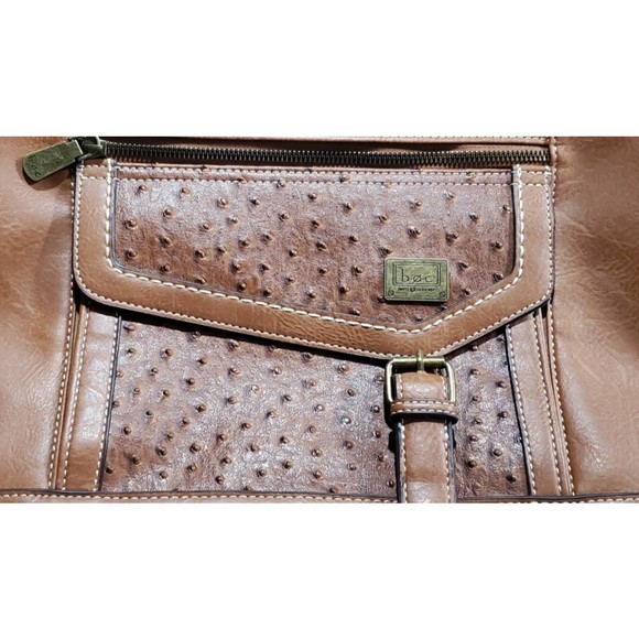 B.O.C. Born Concepts Medium Shoulder Bag Brown Faux Leather Pebbled Front - Picture 4 of 10